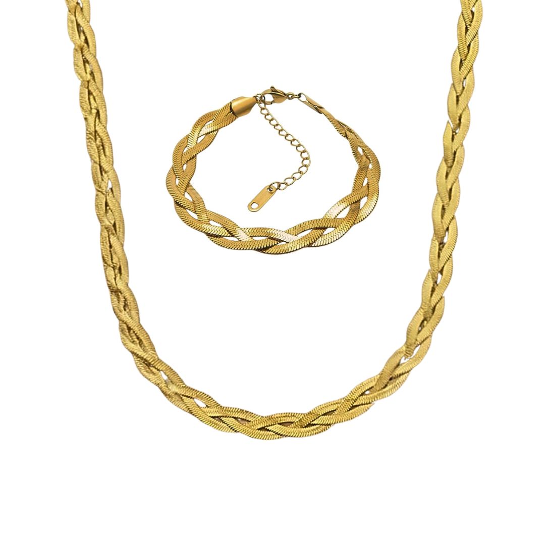 Gold Snakeskin Twist Set