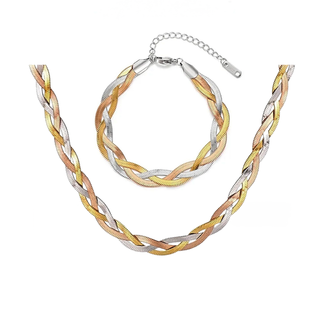 Snakeskin Twist Set Mixed Metal