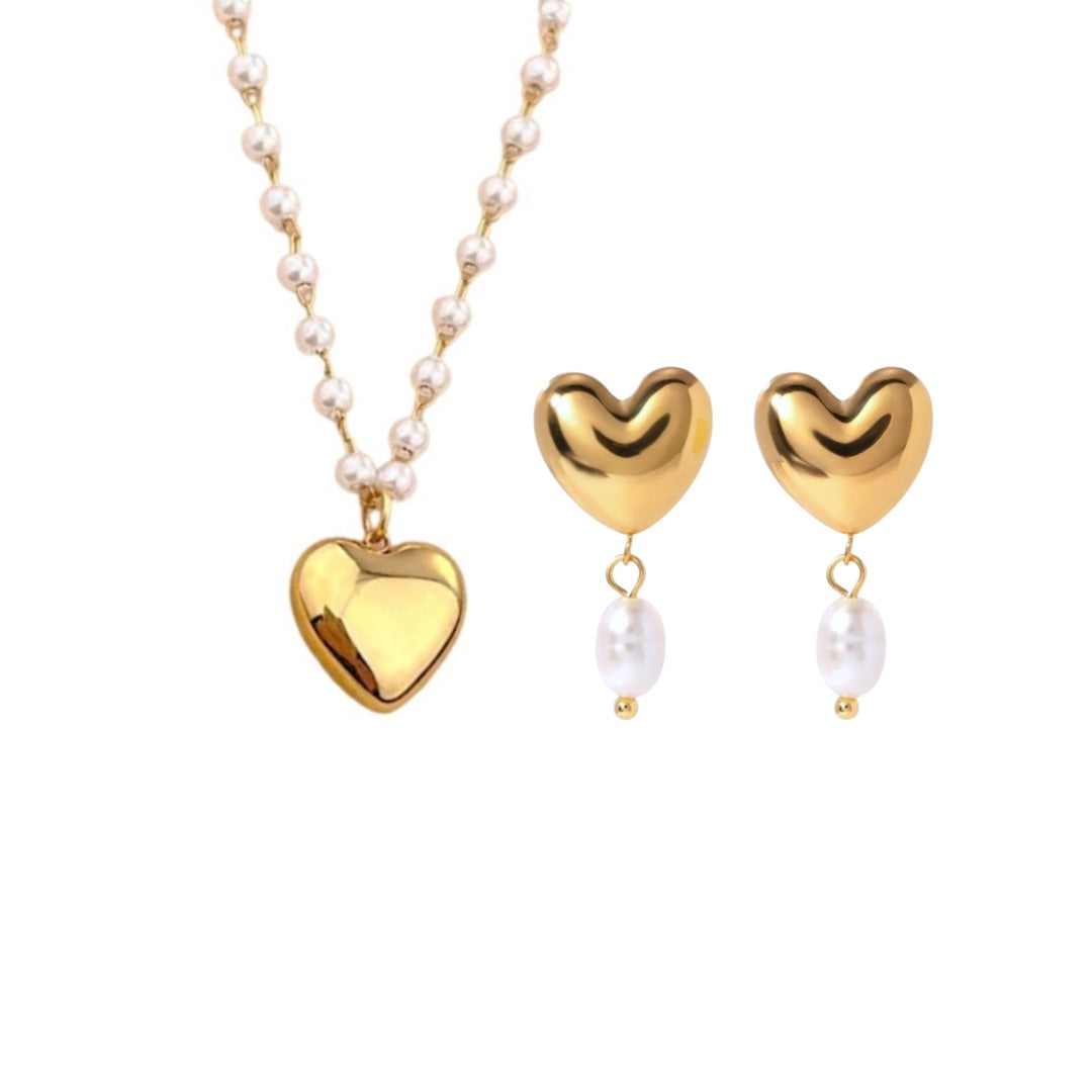 Heart Pearl Set