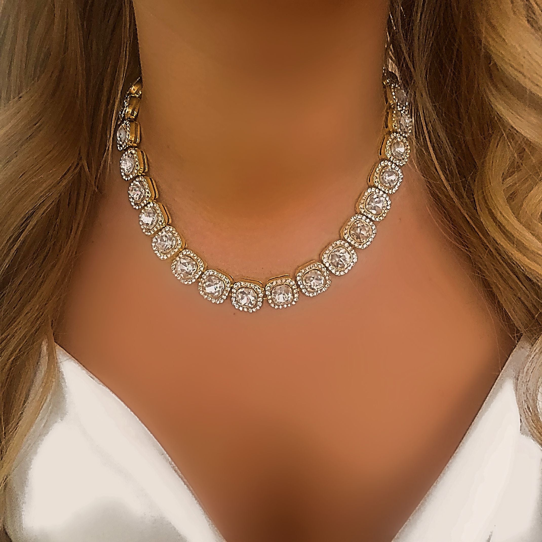 Diamond tennis necklace 