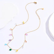 Colourful gemstone necklace