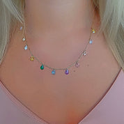 Colourful gemstone necklace
