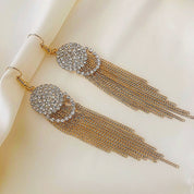 Diamanté fringe earrings