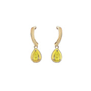 Yellow huggie earrings 