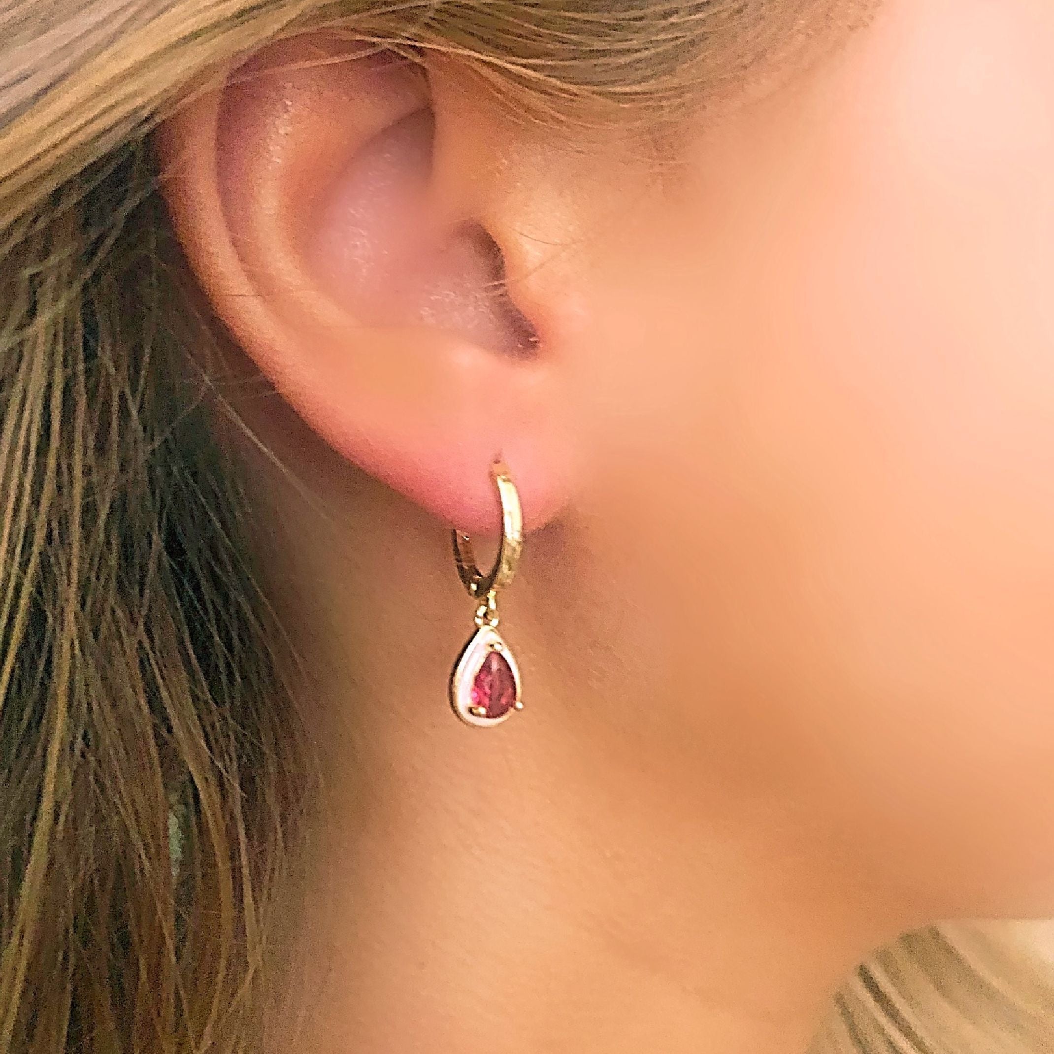 Deep pink earrings 