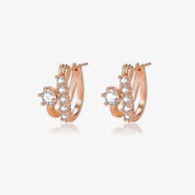 Rose gold huggie earrings