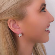 Rose gold diamond earrings
