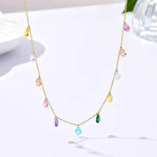 Colourful gemstone necklace