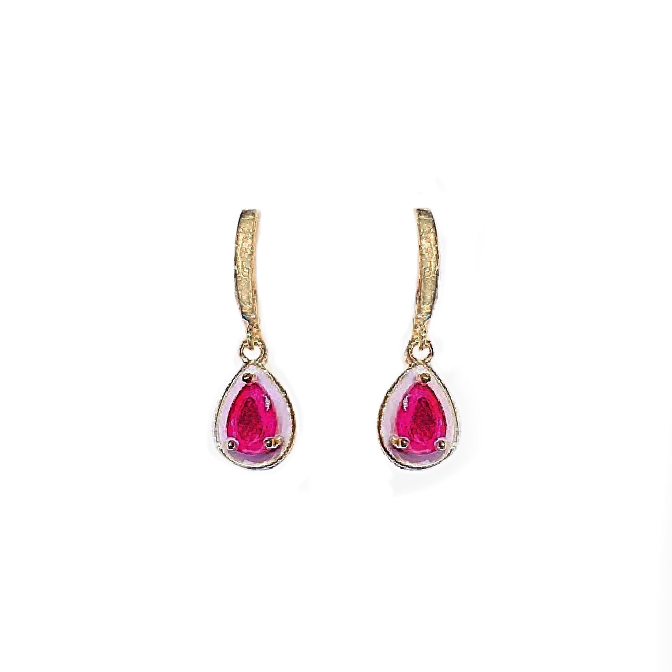 Hot pink huggie earrings 