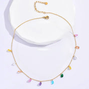 Colourful gemstone necklace