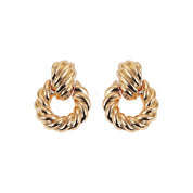 Gold twist earrings 