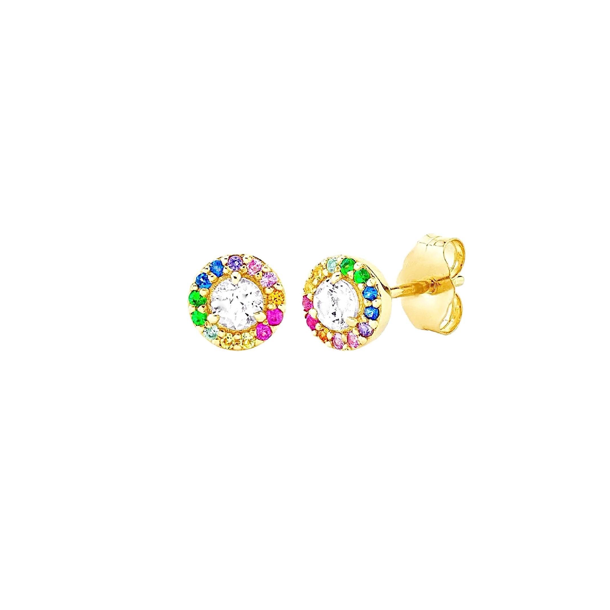 Rainbow stud earrings