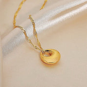 Gold Hoop Necklace 