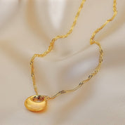 Gold Hoop Necklace 
