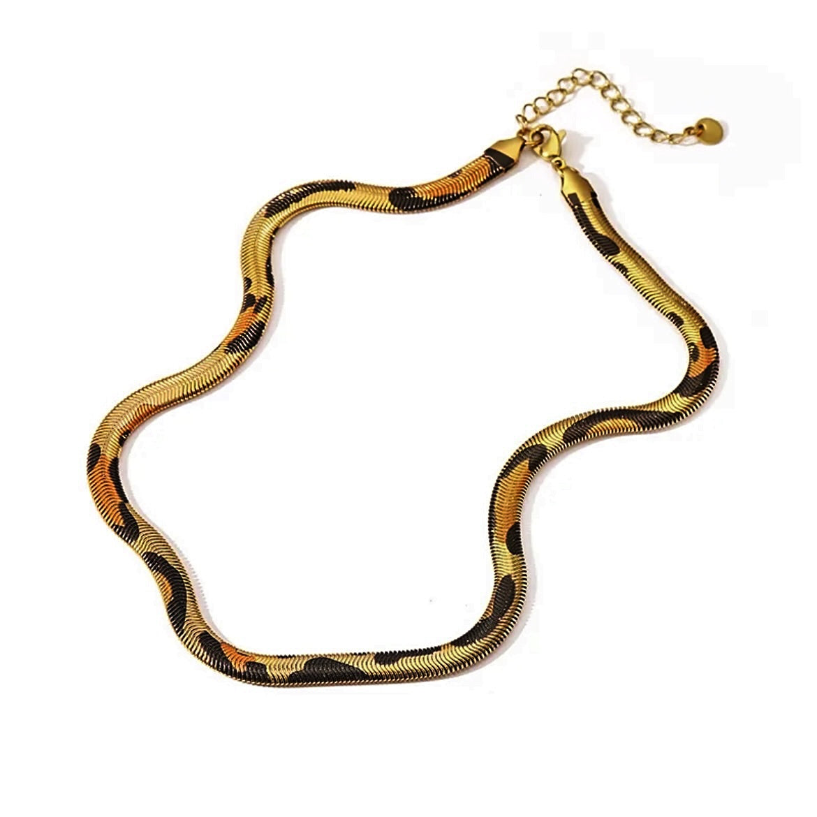 Leopard print necklace