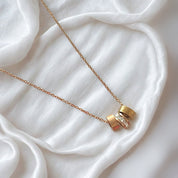 Rose Gold Diamond Ring Necklace
