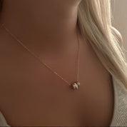 Rose Gold Diamond Ring Necklace