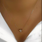 Rose Gold Diamond Ring Necklace