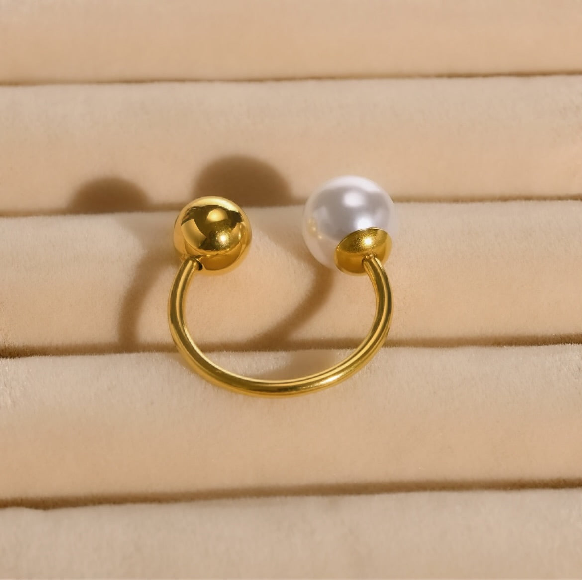 Gold Pearl Ring