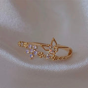 Butterfly flower ring