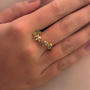 Teal Crystal Ring