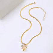 Bow heart necklace