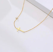 Dainty cross necklace