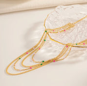 Colourful layered necklace