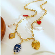 Statement Charm Necklace
