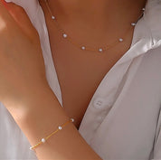 Dainty pearl necklace