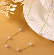Dainty pearl necklace