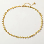 Gold disc necklace