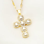 Diamond cross necklace