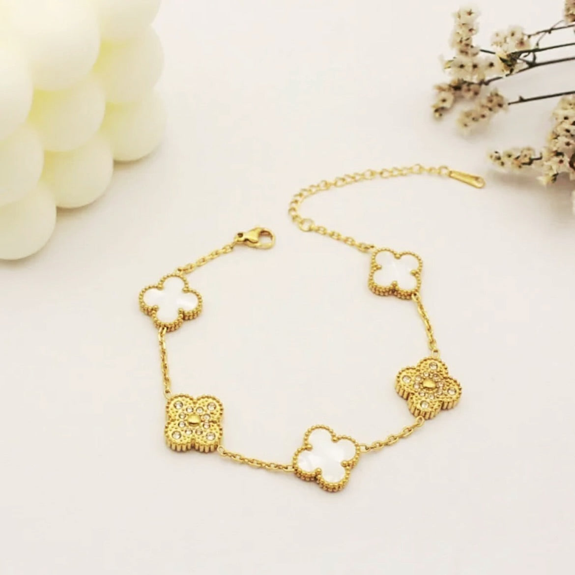 White Clover Bracelet
