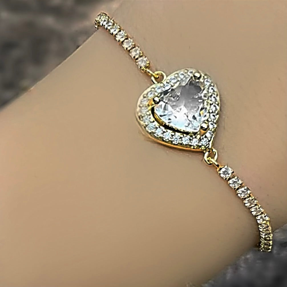 Diamond Heart Bracelet