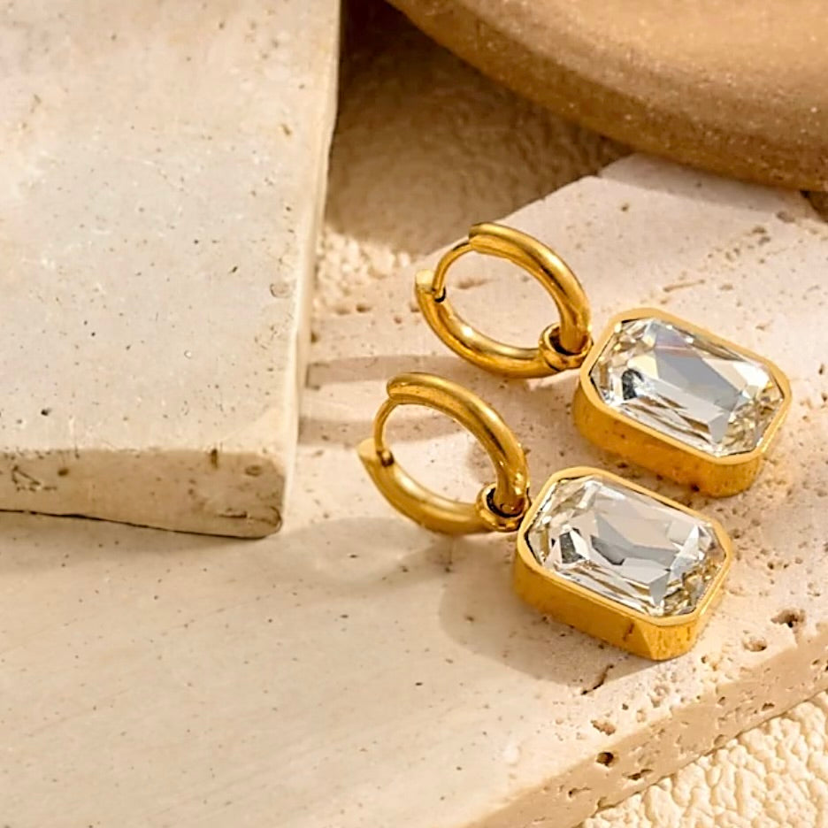 Diamond drop earrings