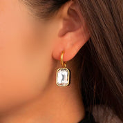 Diamond drop earrings