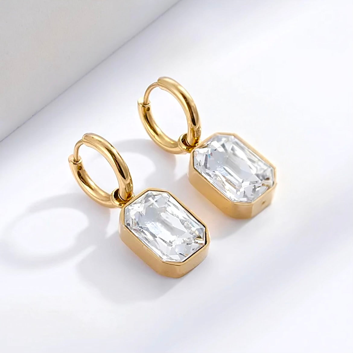 Diamond drop earrings