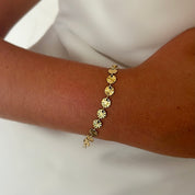 Gold Disc Bracelet