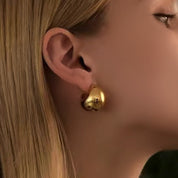 Gold
Dome hoop earrings