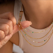 Colourful layered necklace