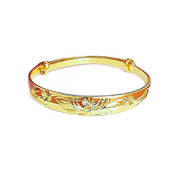Gold Flower Bangle