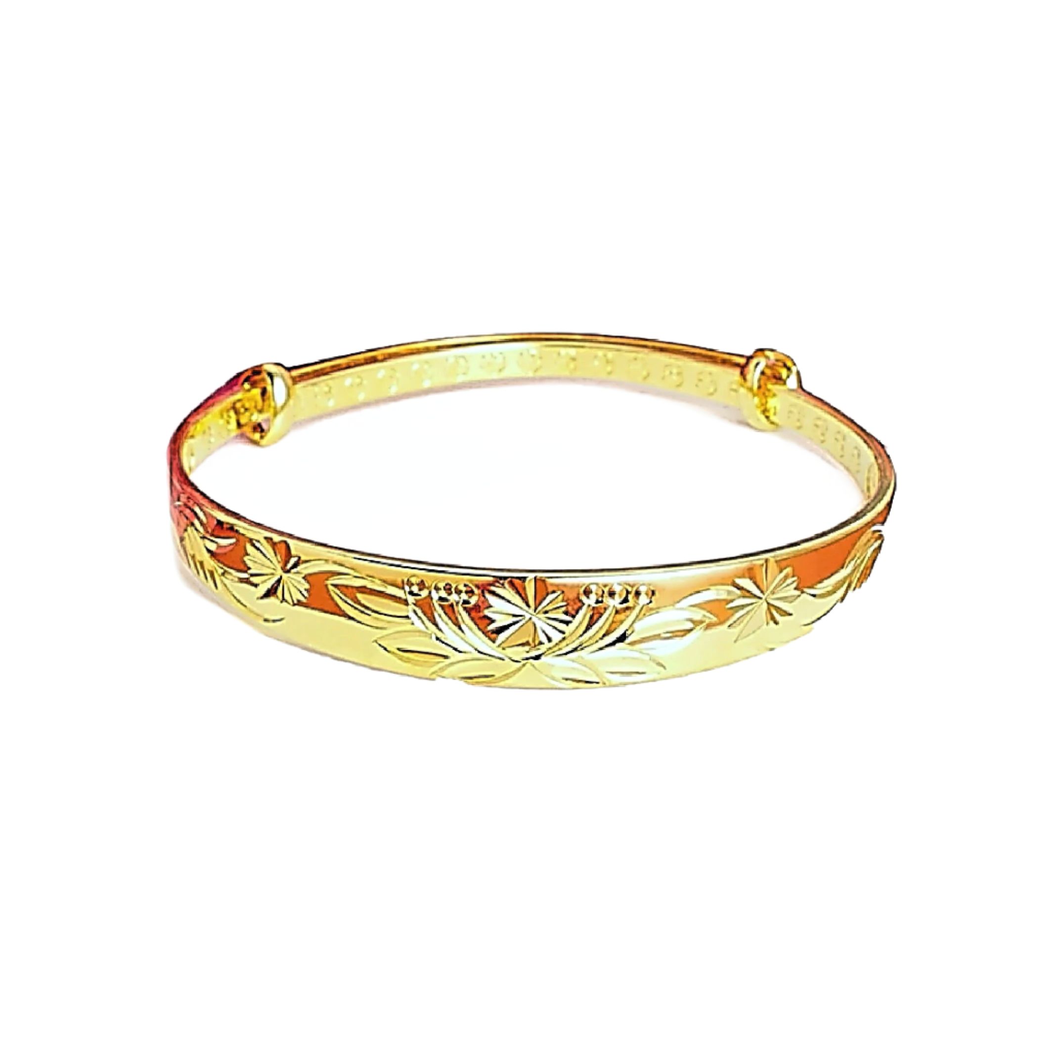 Gold Flower Bangle