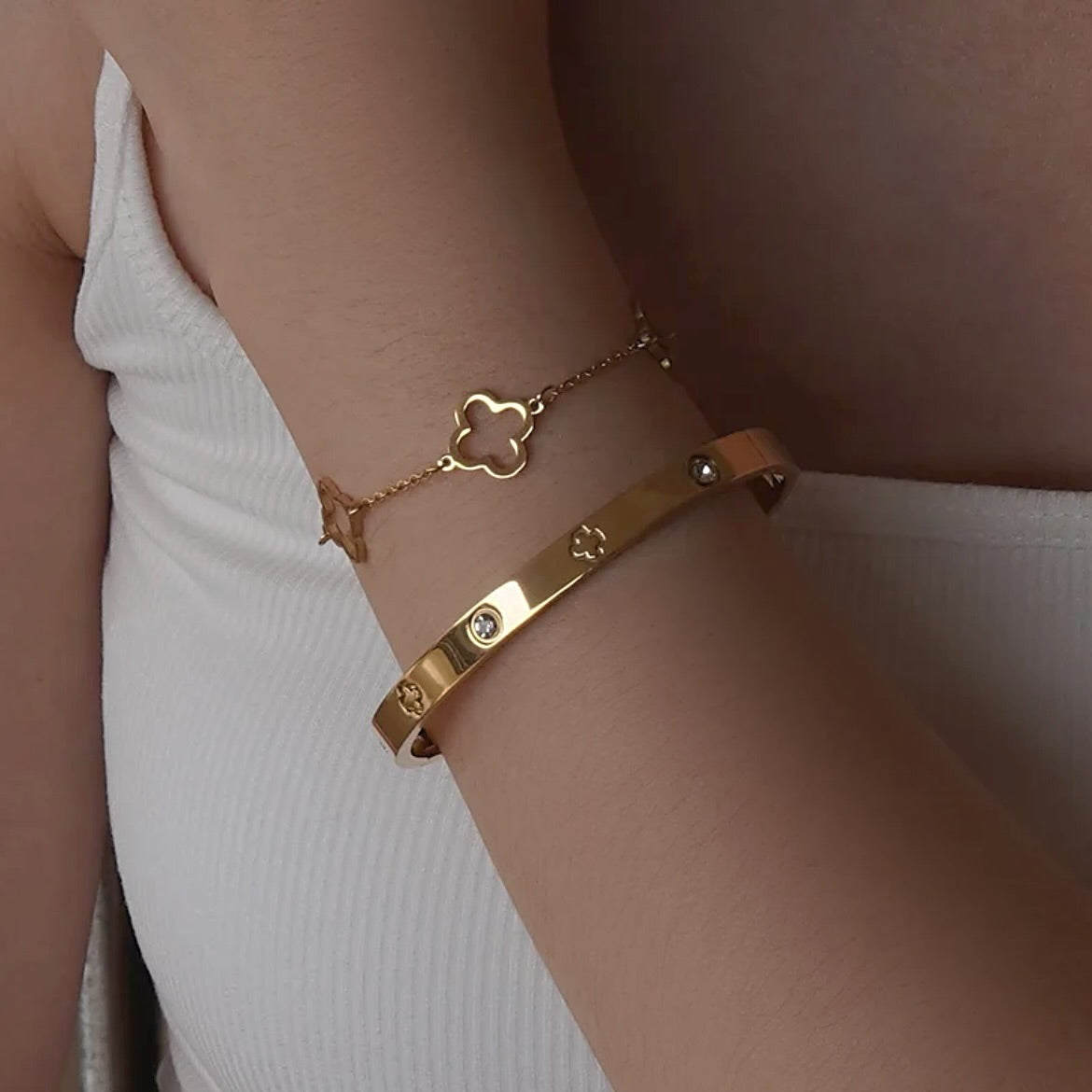 Clover bangle set