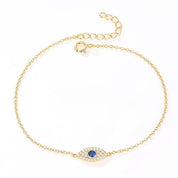 Gold evil eye necklace