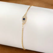 Gold evil eye necklace