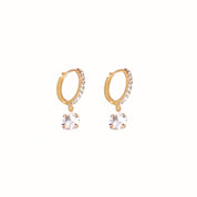 Diamond huggie earrings