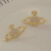 Gold Orb Stud Earrings