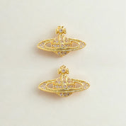 Gold Orb Stud Earrings