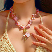 Pink Shell Statement Necklace